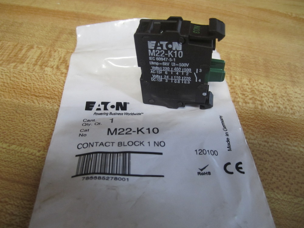 Moeller Klockner M22-K10 Eaton Block Cutler Hammer