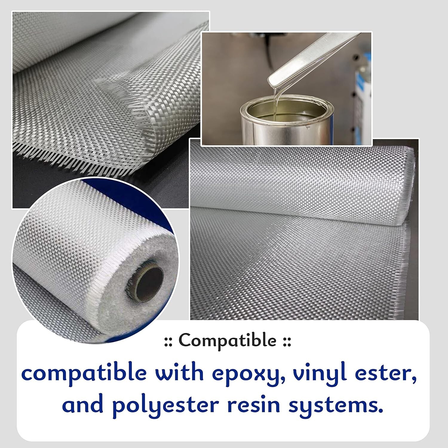 Fiberglass Cloth, 6 Oz, 50 Inches x 12 Feet / 4 yd. Long – Pack of 3