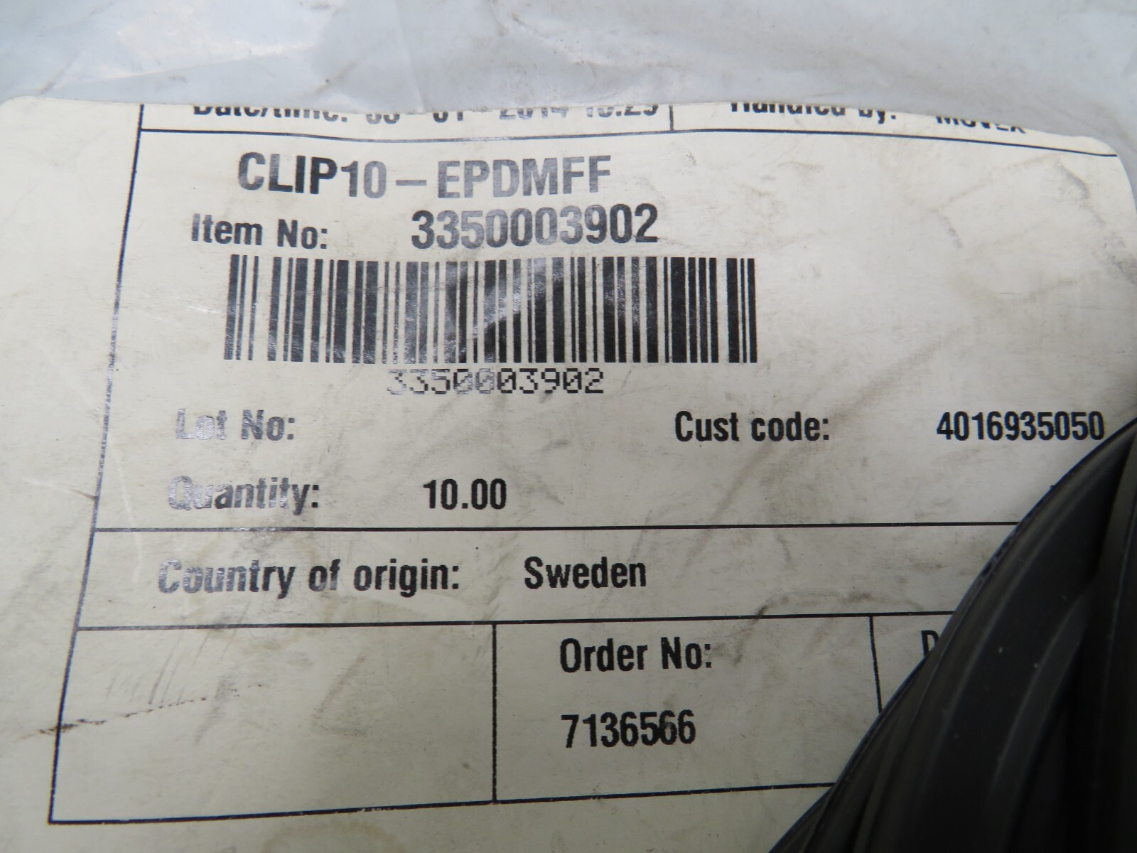 Alfa Laval 3350003902 Gasket Clip 10 – EPDMFF Lot of 10!