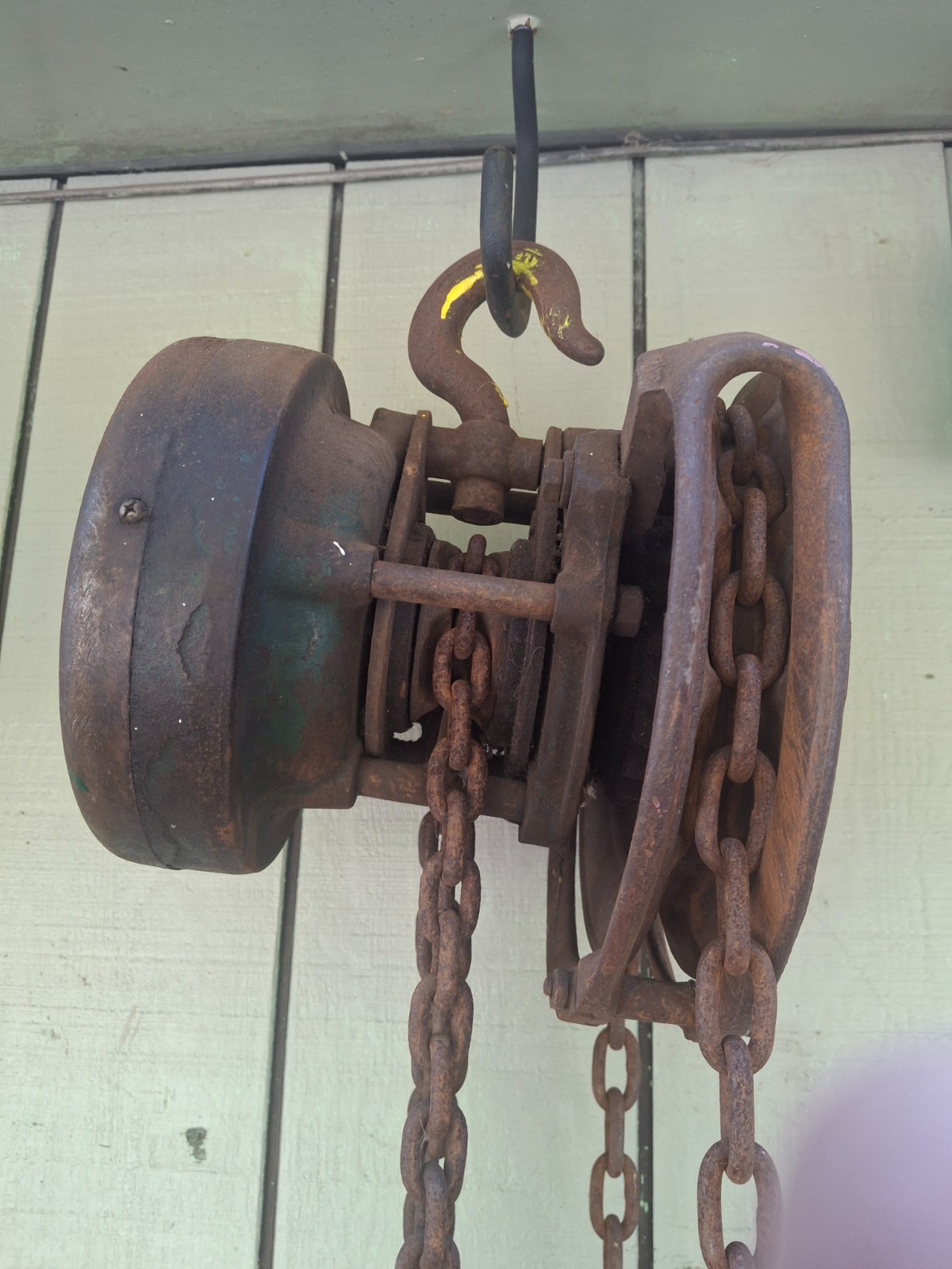 Yale Chain Hoist 1/2 Ton Spur Gear Block #125 8Ft Chain 1/4 Manual Hand Chain
