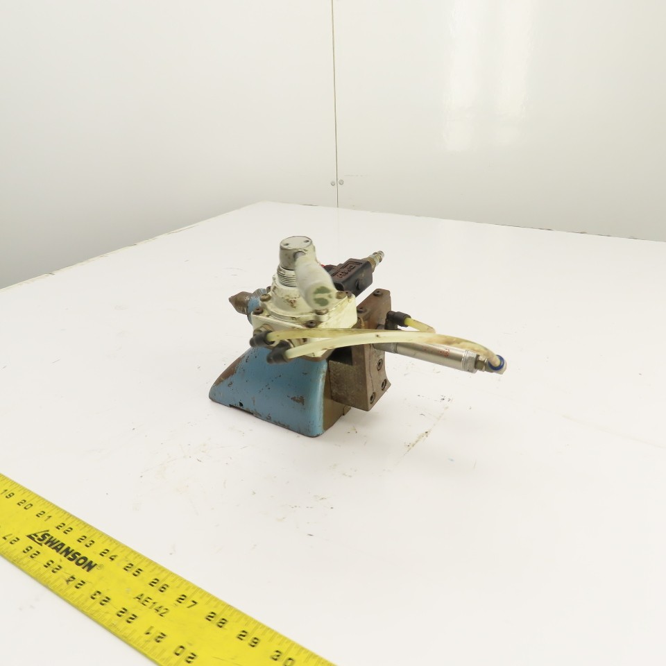 Cylinder Actuated Lathe Tailstock Dead Center 4″ Centerline W/Valve (Bison Style