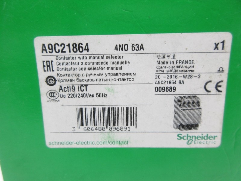 SCHNEIDER ELECTRIC A9C21864 220/240V 63A NSMP
