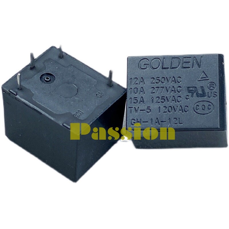 5PC NEW FOR GOLDEN GH-1A-12L Relay 12VDC 12A 4-pin