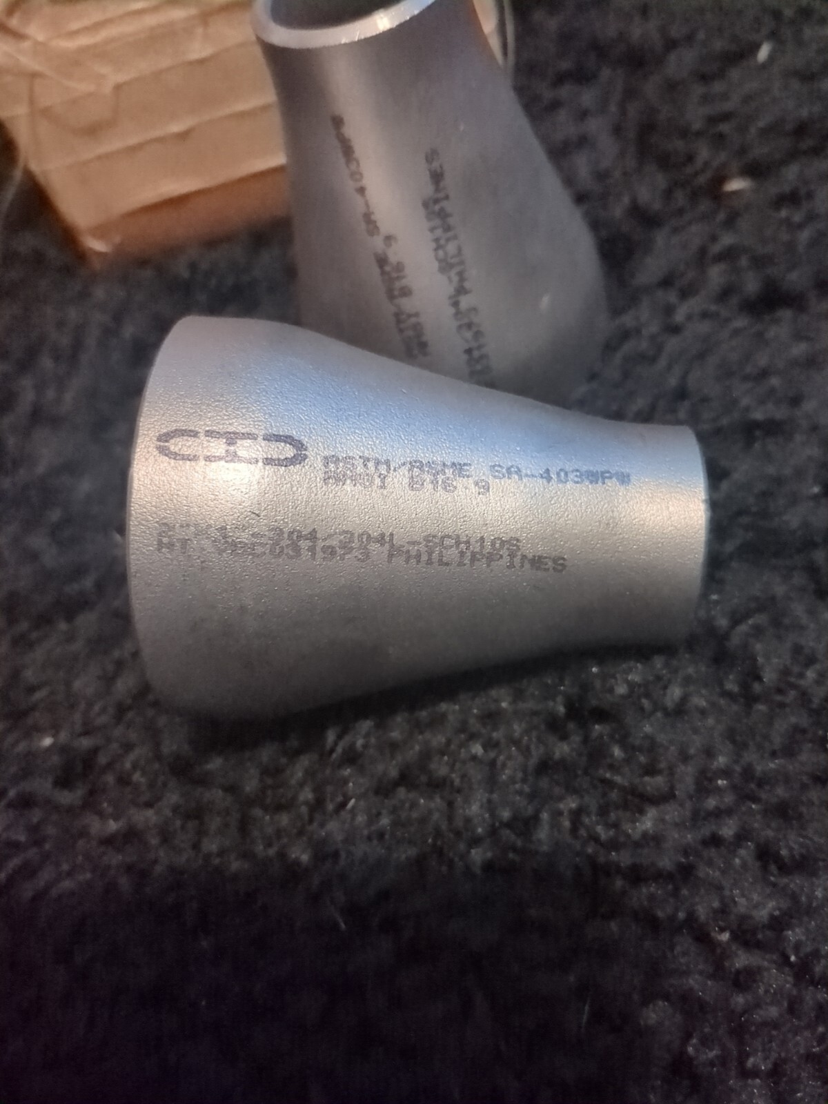 ASTM ASME SA-403WPW AMSI B16.9 PIPE REDUCER LOT OF 2