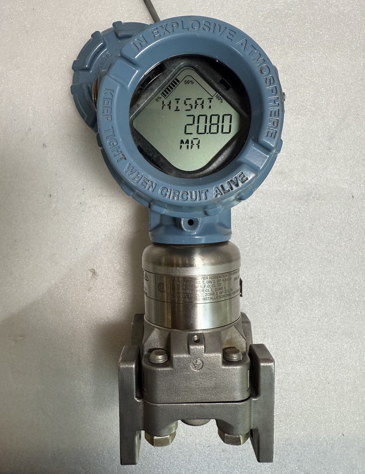 ROSEMOUNT 3051S2CD3 Pressure Transmitter 3051S2CD3A3F15A1AB3E6L1M5