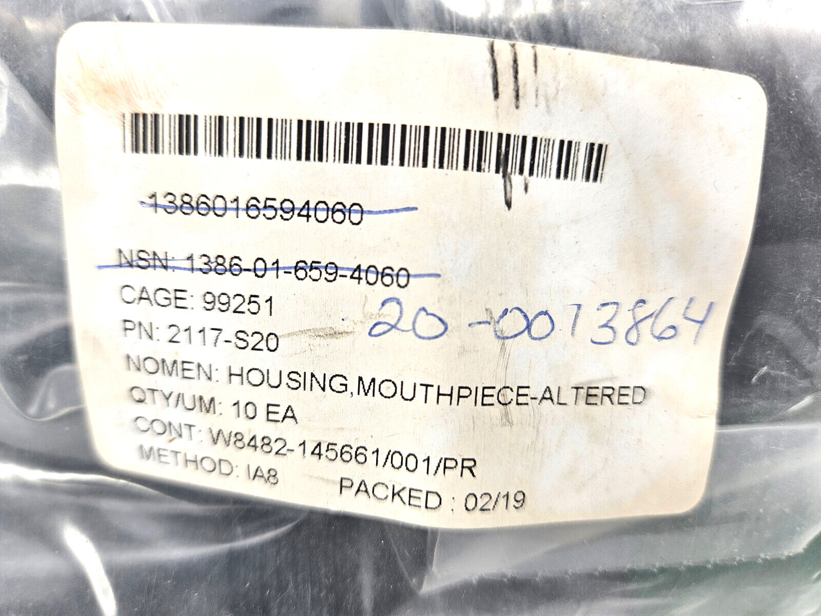 1386-01-659-4060 Mouthpiece Housing 2117-S20 1386016594060