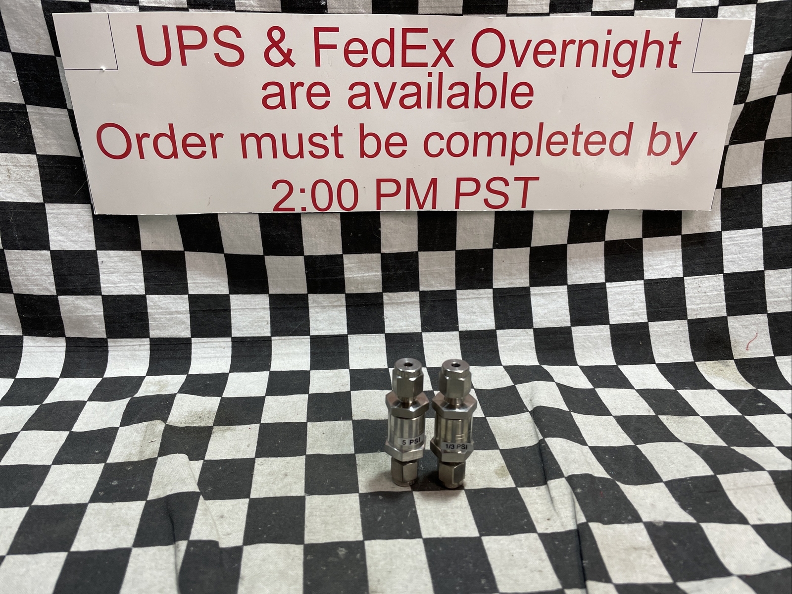 NUPRO Poppet Check Valve 1/3 PSI & 5 PSI, SS-2C-1/3 & SS-2C-5, LOT OF 2 #F9M