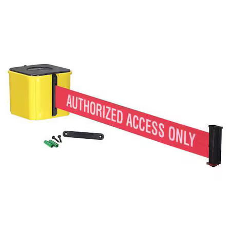 Retracta-Belt Wm412yw25-Aao-Re Retractable Belt Barrier, Yellow, 25 Ft.