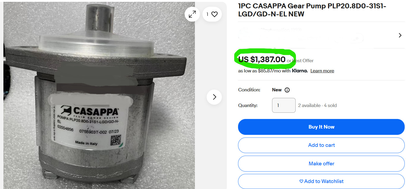 Casappa Gear Pump For Electro-Hydraulic Fan Drive Systems PLP20.7 [C4S3]#3
