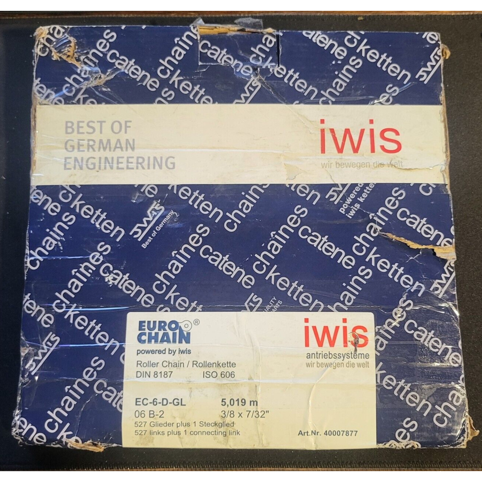 IWIS Roller Chain EC-6-D-GL – DIN 8187