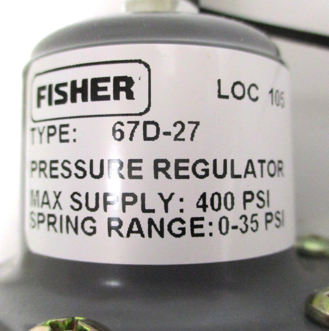 FISHER , FS-67D-2338-130584, 67D-27 , REGULATOR , 1/2″ FNPT, 0-35 PSI , SURPLUS