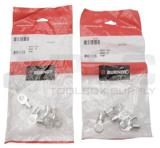LOT OF 10 NEW BURNDY YAD2CM10E38 ONE HOLE LUG COMPRESS CONTACT (2 BAGS OF 5)