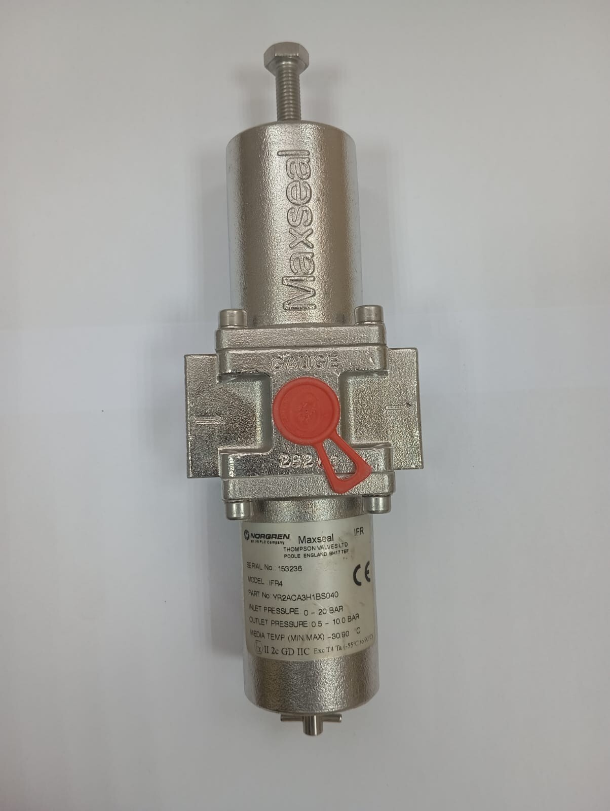 Norgren Maxseal / Filter Regulator / IFR4 / YR2ACA3H1BS040 / 0-20bar/0.5-10.0bar