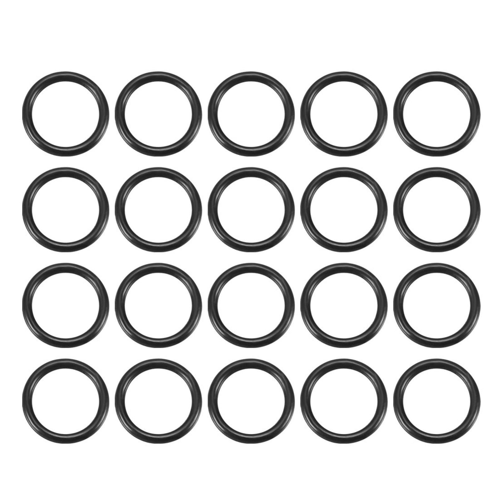 20pcs Round Cross Rubber Ring Sealing Washer Gasket Black 13mm x 1.5mm