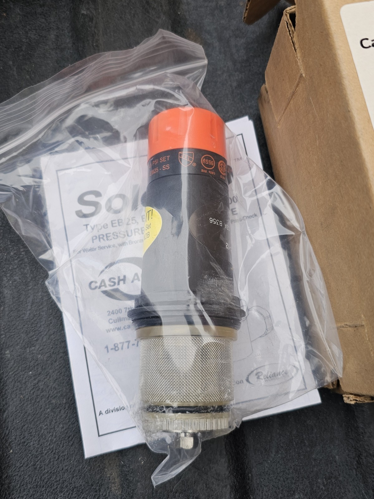 NEW CASH ACME TYPE EB25 REPAIR PARTS KIT #23148 SIZE 1/2-1 6CT 6D