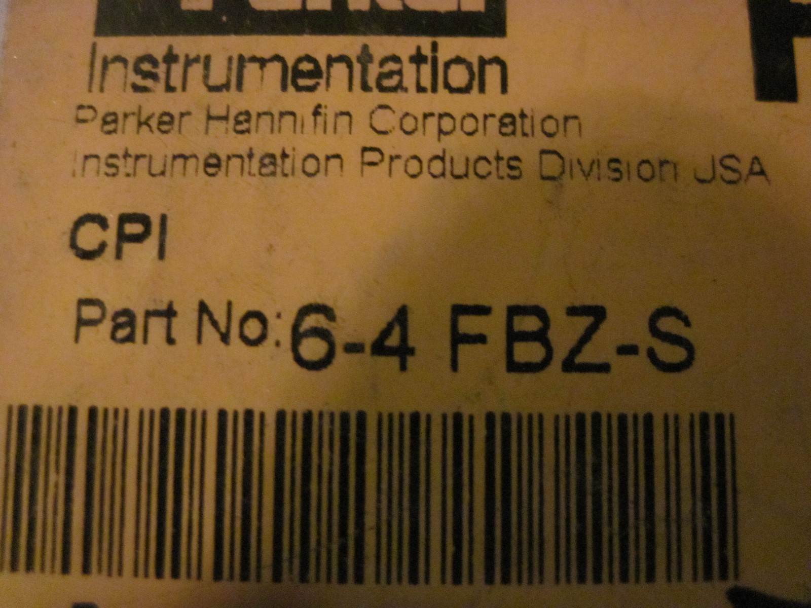 1X NEW PARKER 6-4 FBZ-S STEEL CPI 3/8″ single ferrule tube fitting x 1/4″ MNPT