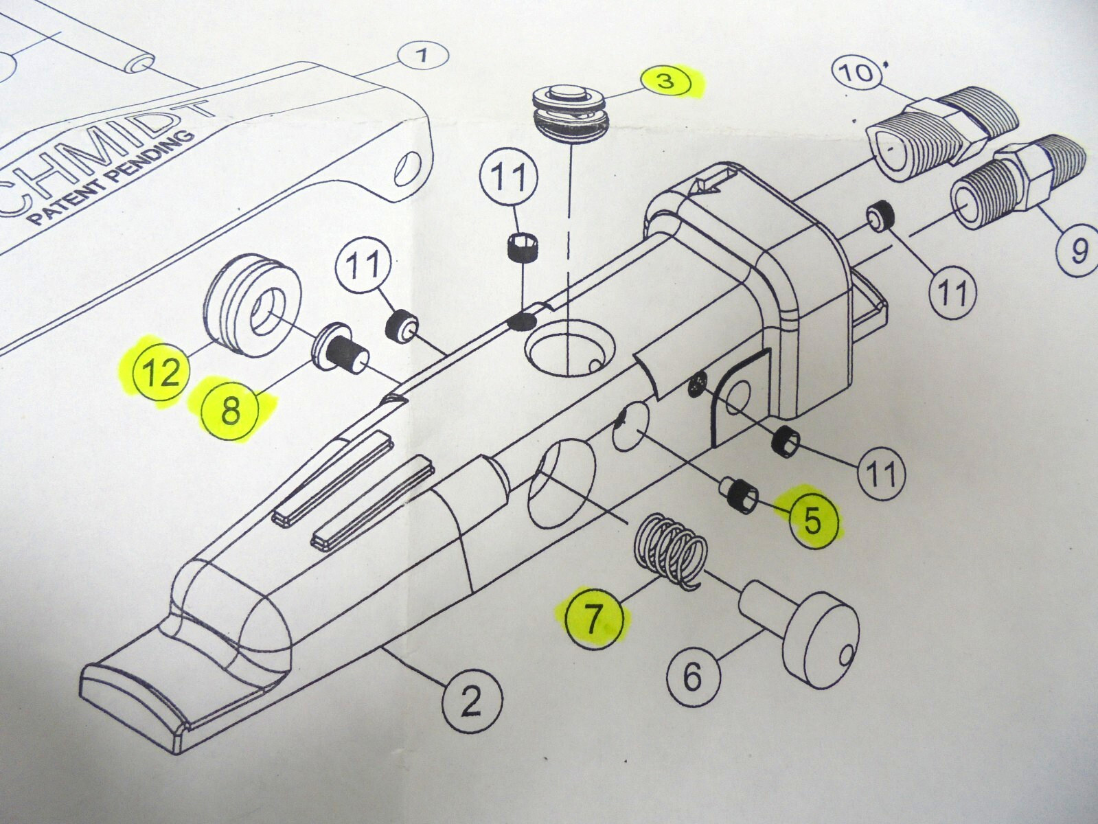 Axxiom 2263-002-99 G2 Pneumatic Deadman Switch Repair Kit