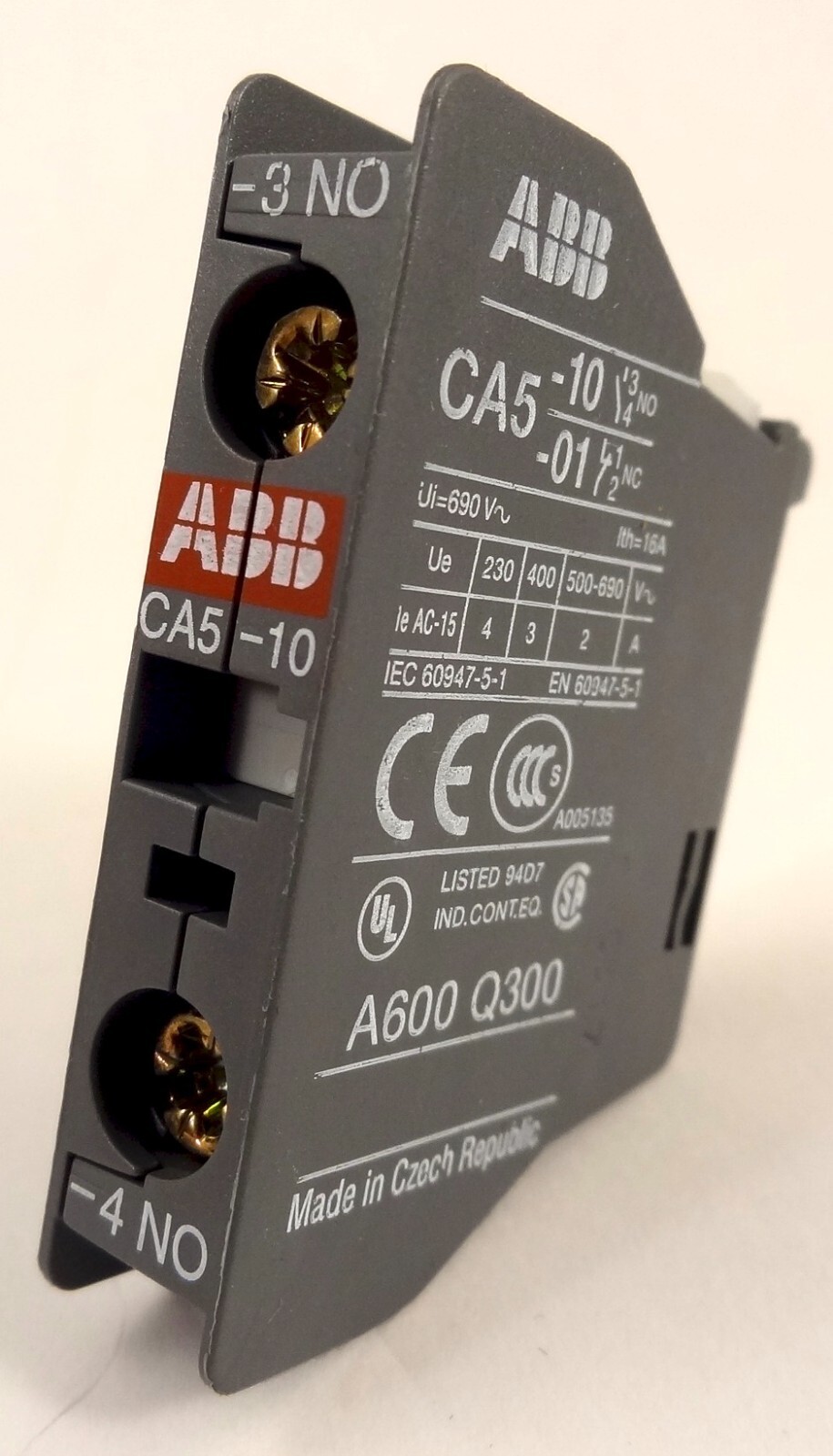 Asea Brown Boveri CA5-10 NO Auxiliary Contact, NEW Without Box