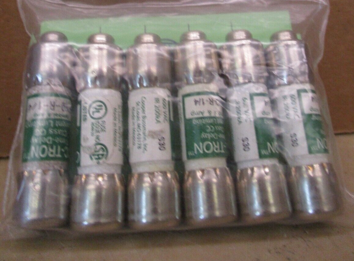 CC-Tron Fuse FNQ-R-1/4 Amp Time-Delay Current Limiting Lot of 6 Pieces 46724ISU