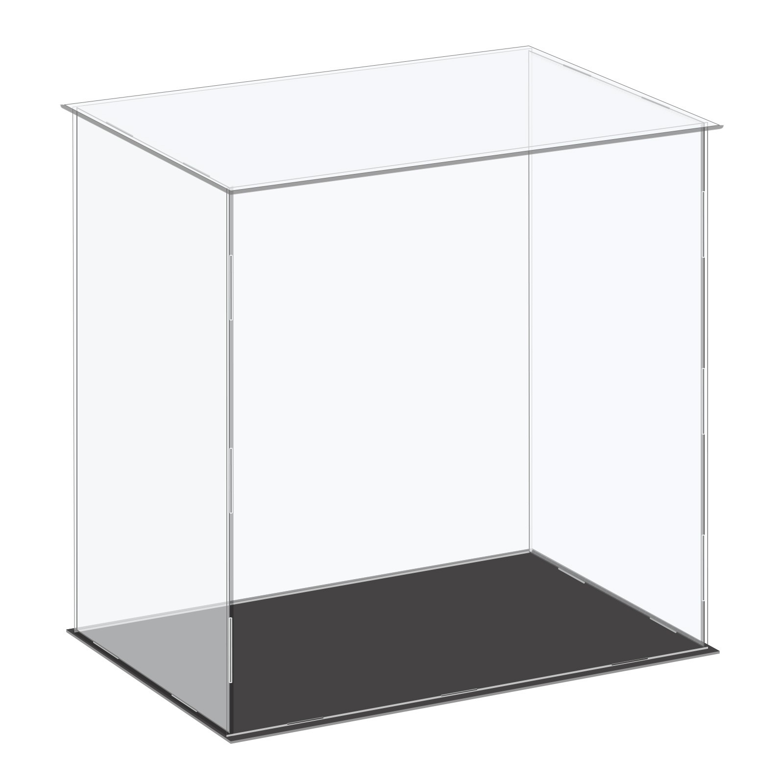 Acrylic Display Case Plastic Box Cube Storage Box Clear 36x21x35.5cm