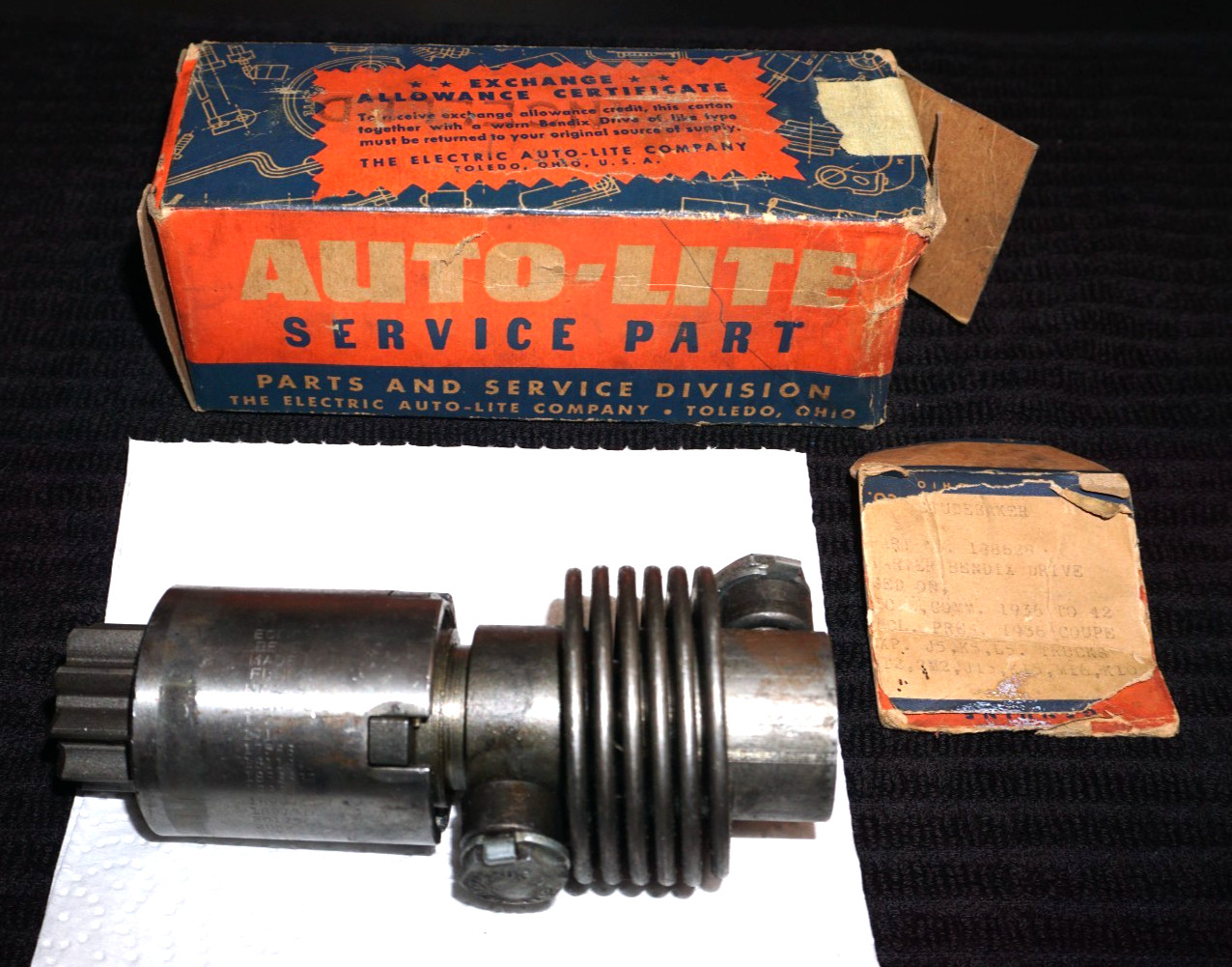 NOS Studebaker Starter Eclipse Bendix Drive 188628 9-Tooth Teeth Auto-Lite