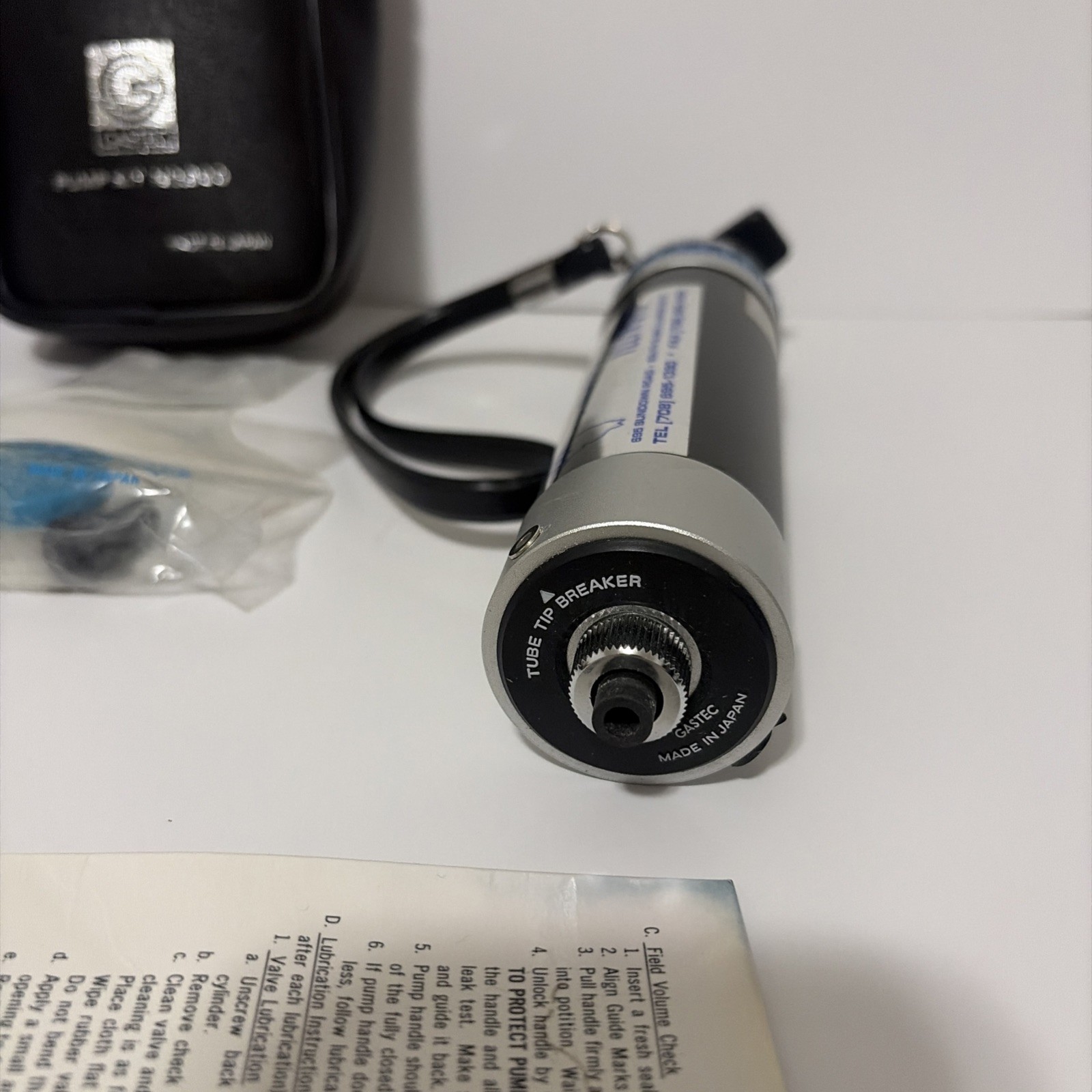 GASTEC Sensidyne Model 800 Gas Detector-Case, Instructions, Spar Parts