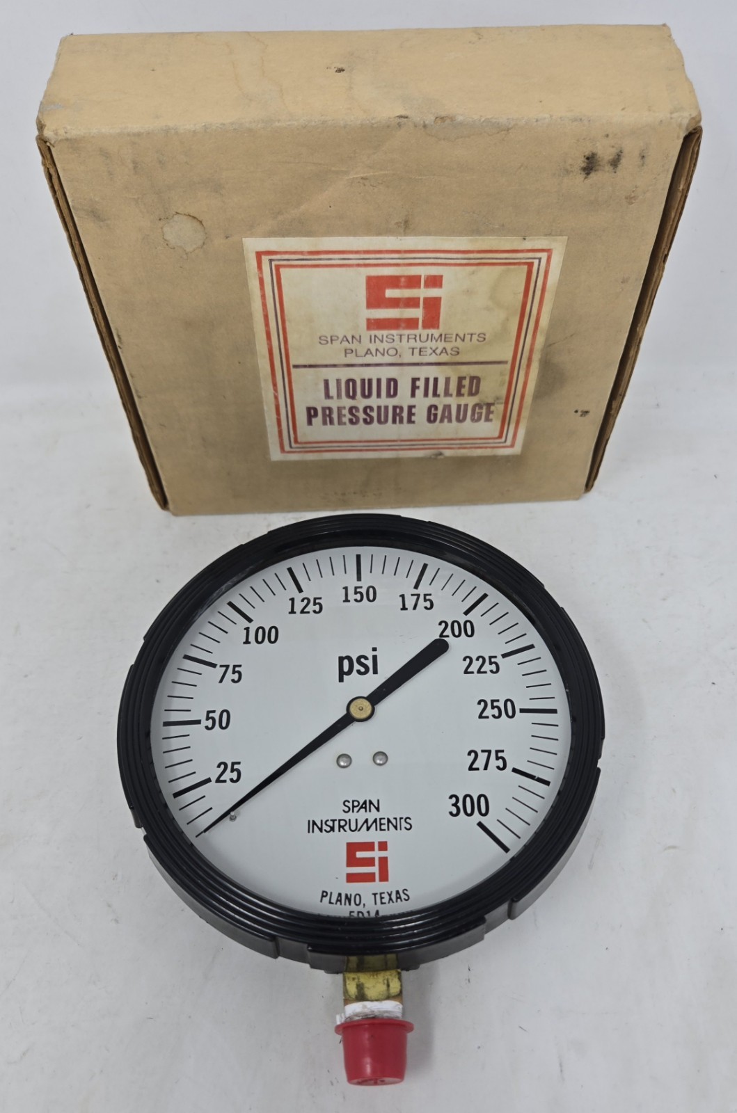 SPAN INSTRUMENTS LFS410 PRESSURE GAUGE 0-160PSI 21-0012-05 Liquid Filled