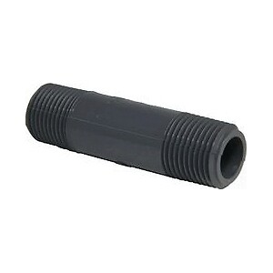 Spears PVC Pipe Nipple, Sch 80, Gray, 1/2″ NPT Male, 3″ Length