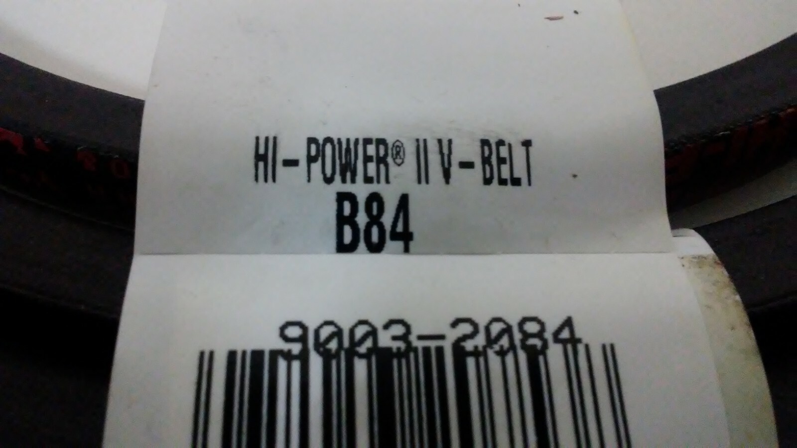 NEW OLD STOCK! GATES HI-POWER II V-BELT B84 9003-2084