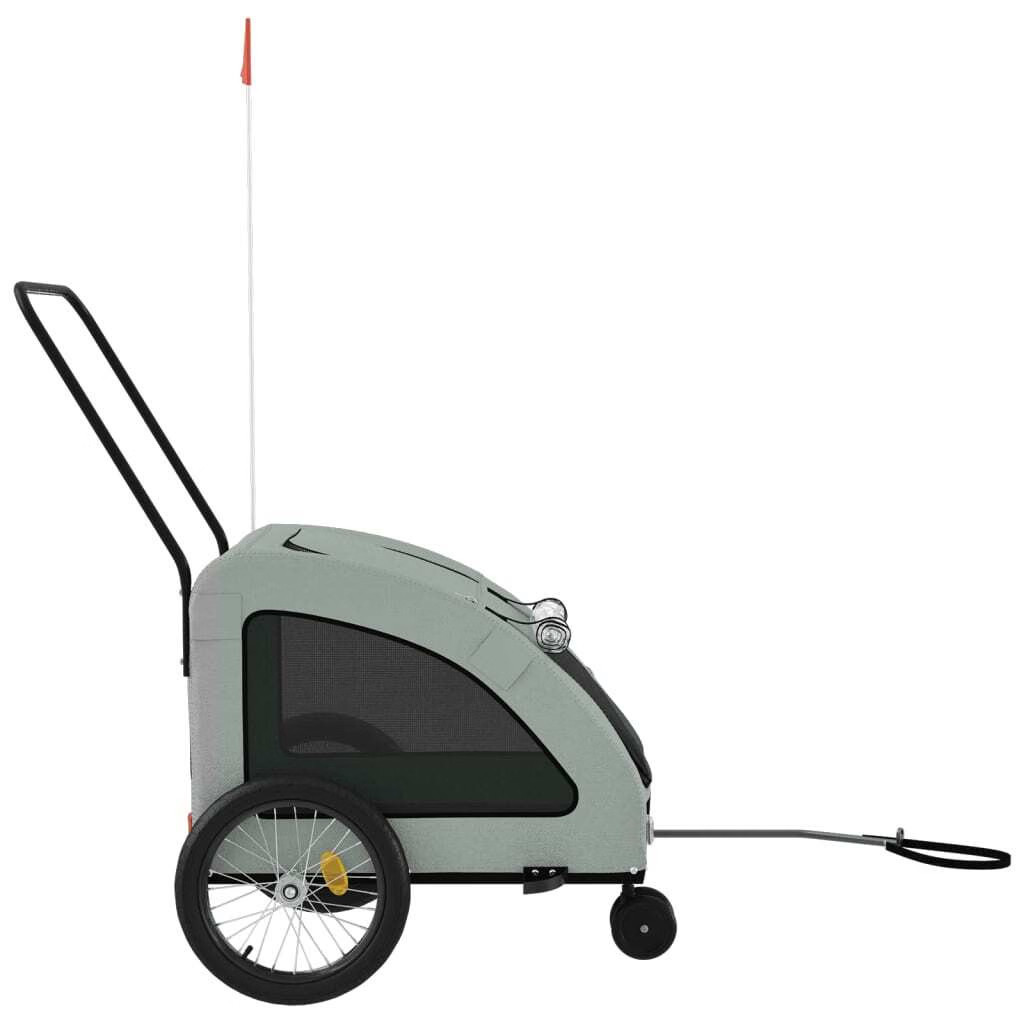 Pet Bike Trailer Grey Oxford fabric, iron, PVC Medium Durable
