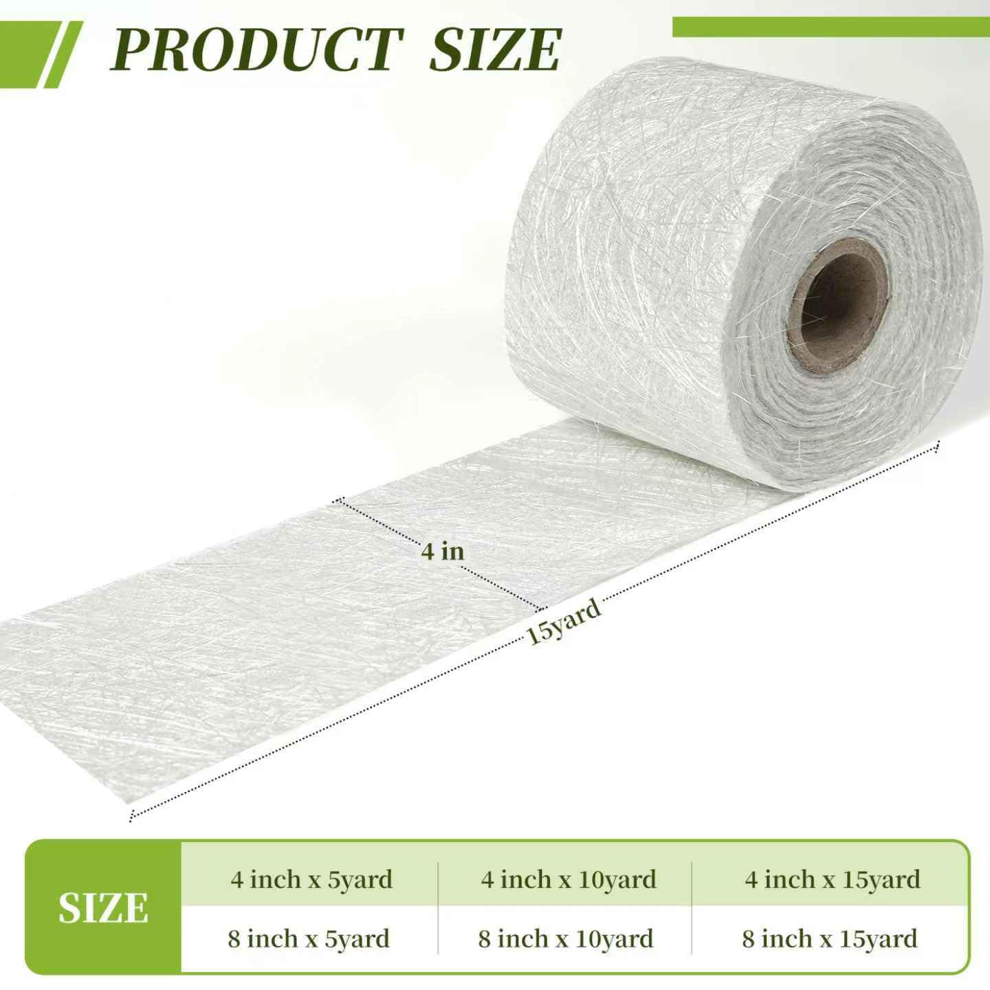 Fiberglass Chopped Strand Mat 1.5 oz Repair Kit for Resin Bond 8 Inch x 15 Yard