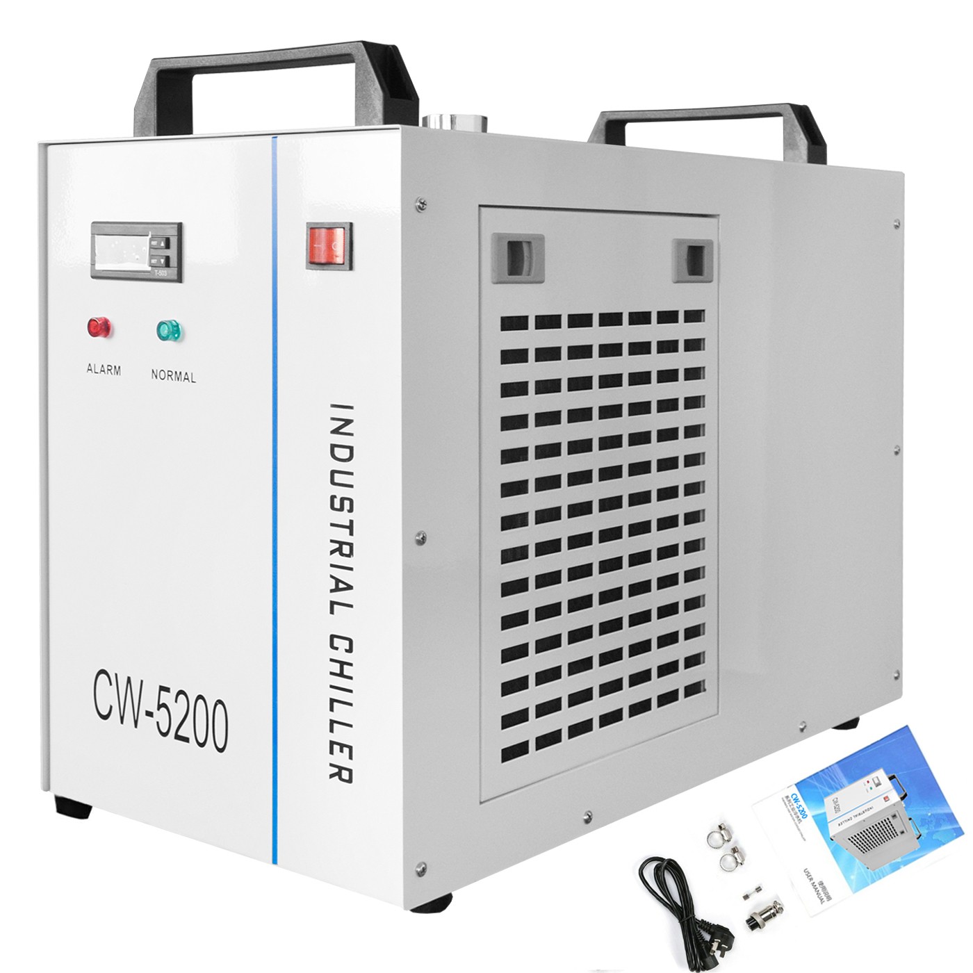 6L CW-5200 Industrial Water Chiller 110V for 50-150W CO2 Laser Engraver Cutter