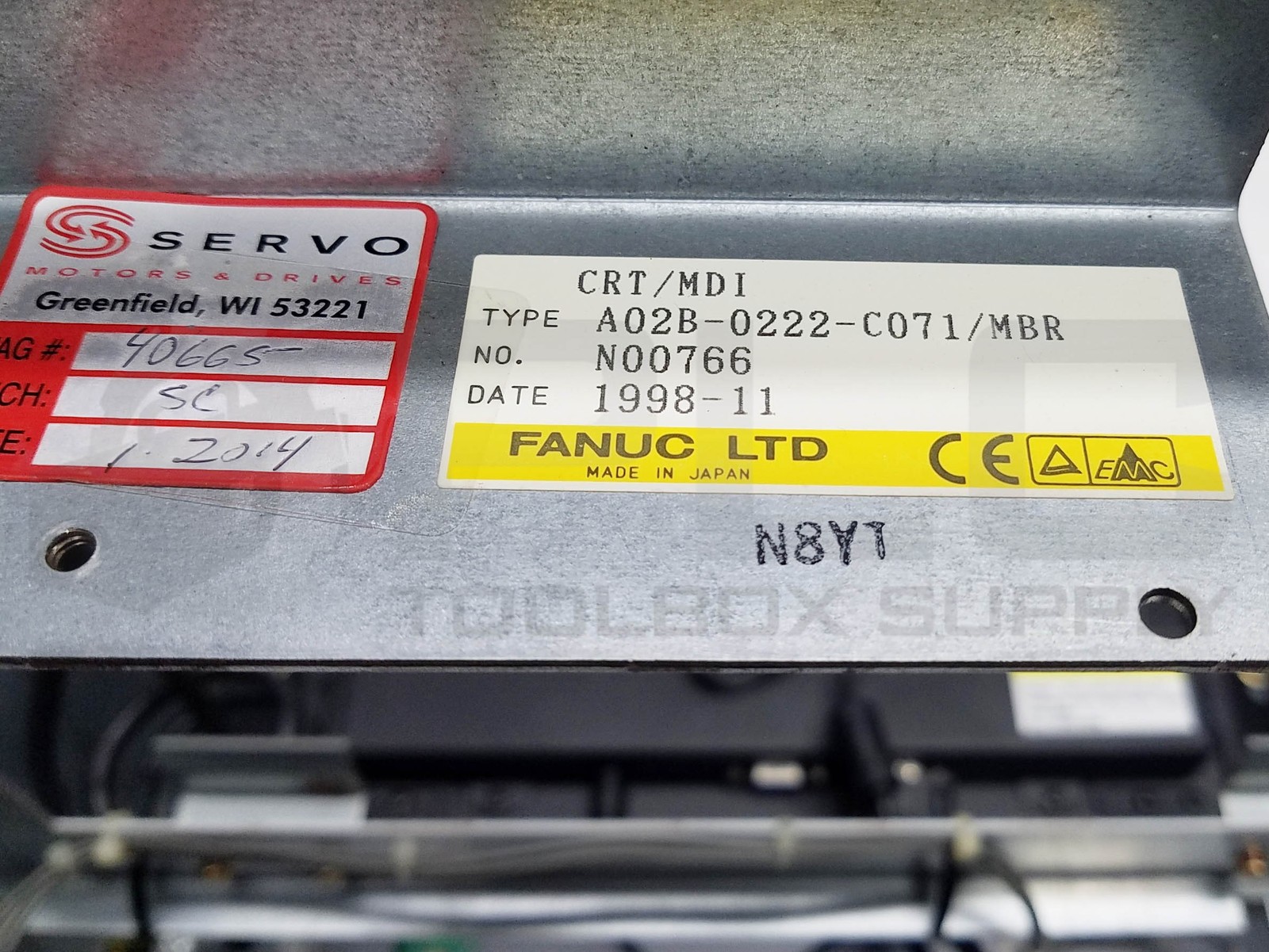 NEW FANUC A02B-0222-C071/MBR SERIES 16-M OPERATOR PANEL 14″ LCD CRT/MDI