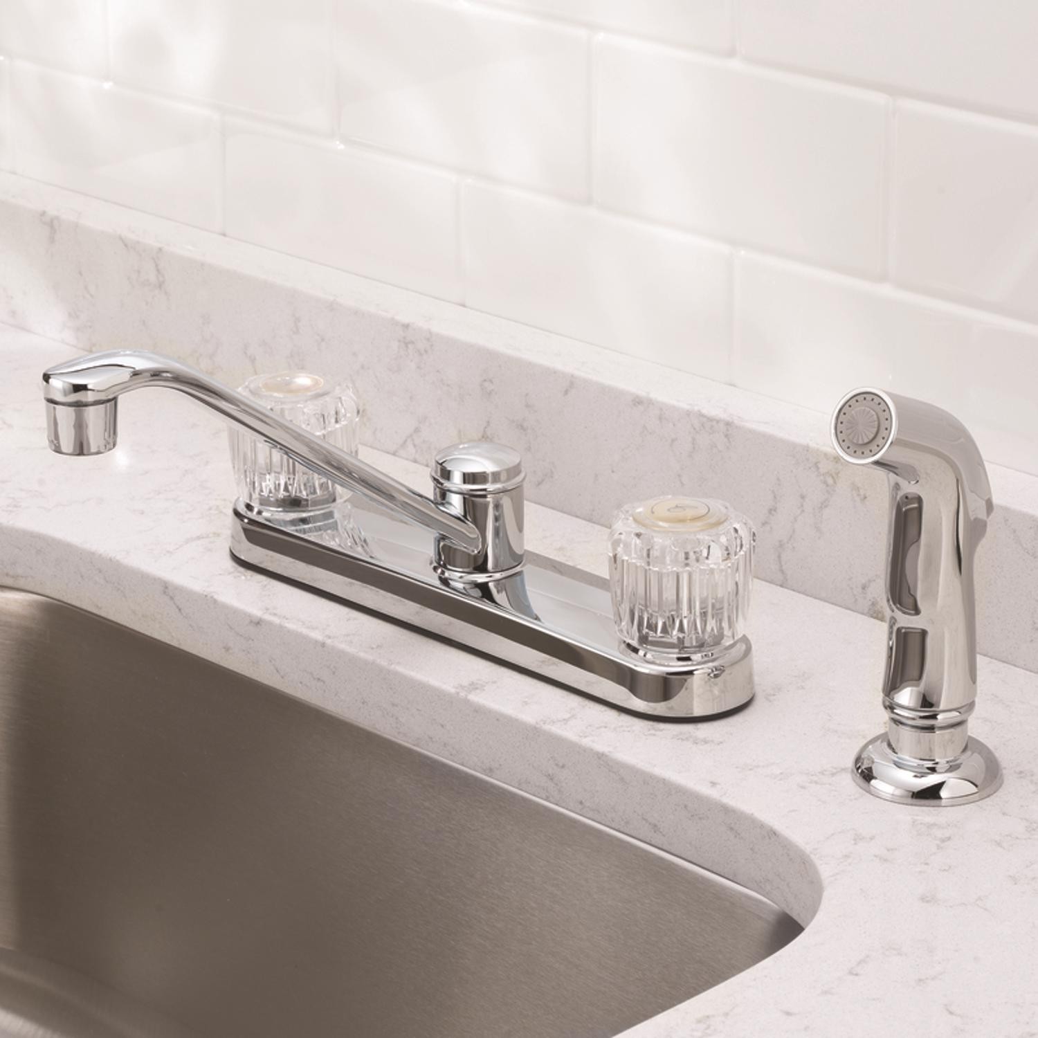 OakBrook 810N-D4101 Essentials 2-Handle Kitchen Faucet with Side Sprayer 1.8 GPM