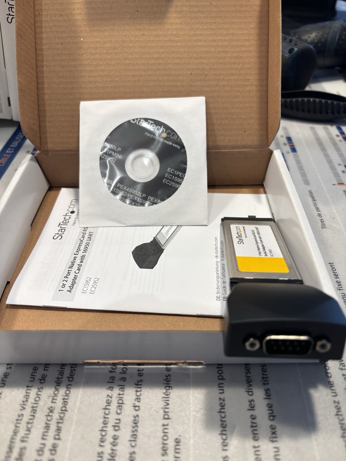 StarTech EC1S952 1-Port Native ExpressCard RS232 Serial Adapter Card with 16950