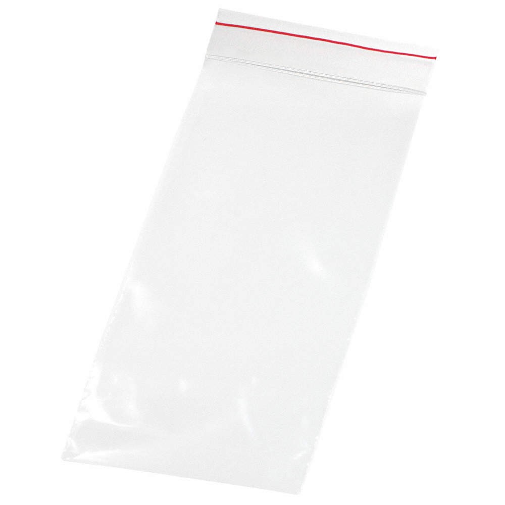 MINIGRIP RED LINE MGRL2P0408 Reclosable Poly Bag,Zip Seal,PK1000 8ZAV2