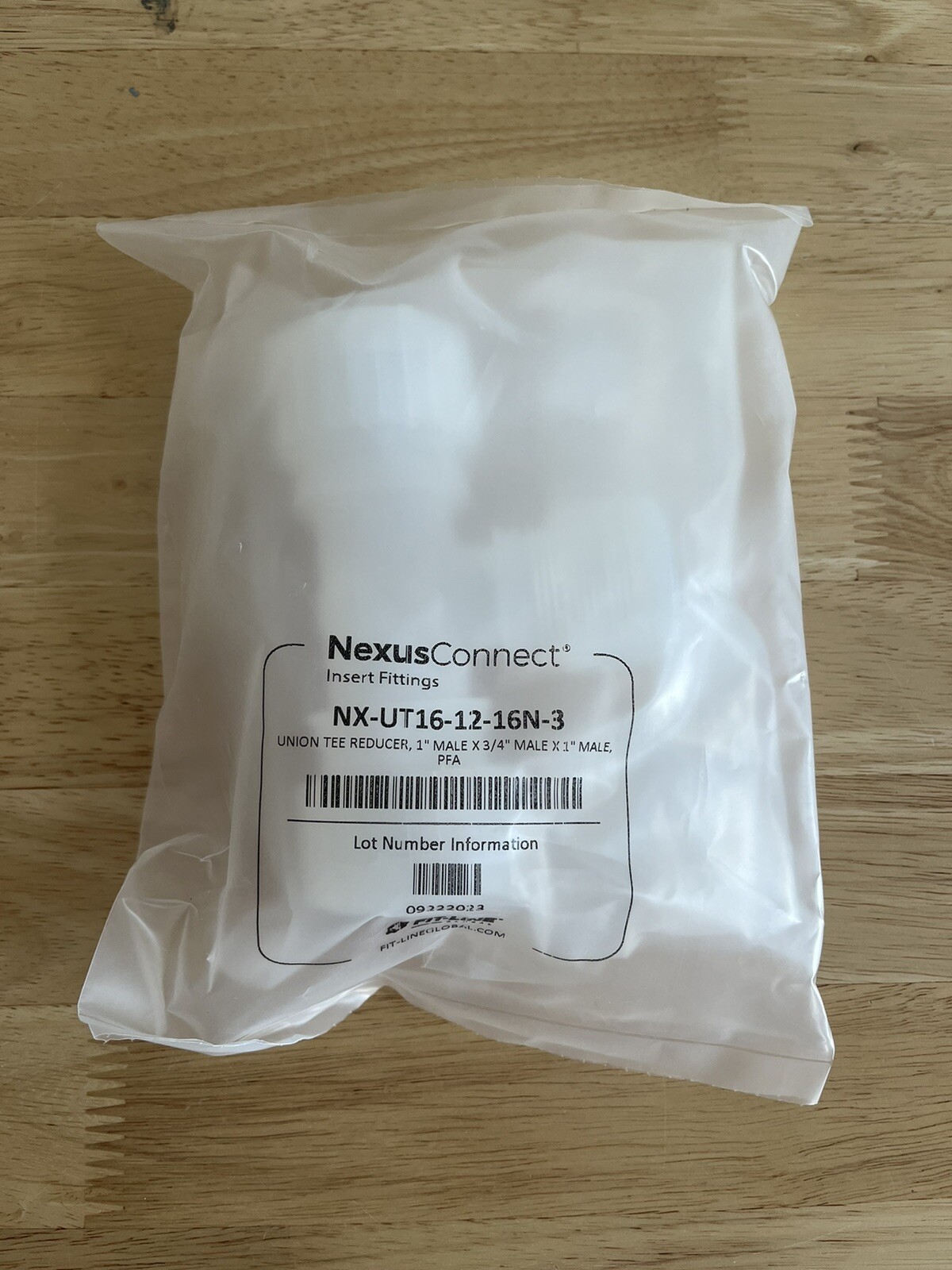 Fit-Line NX-UT16-12-16-N-3 Union Tee Nexus Connect Insert Fittings 1″ 3/4″ Male