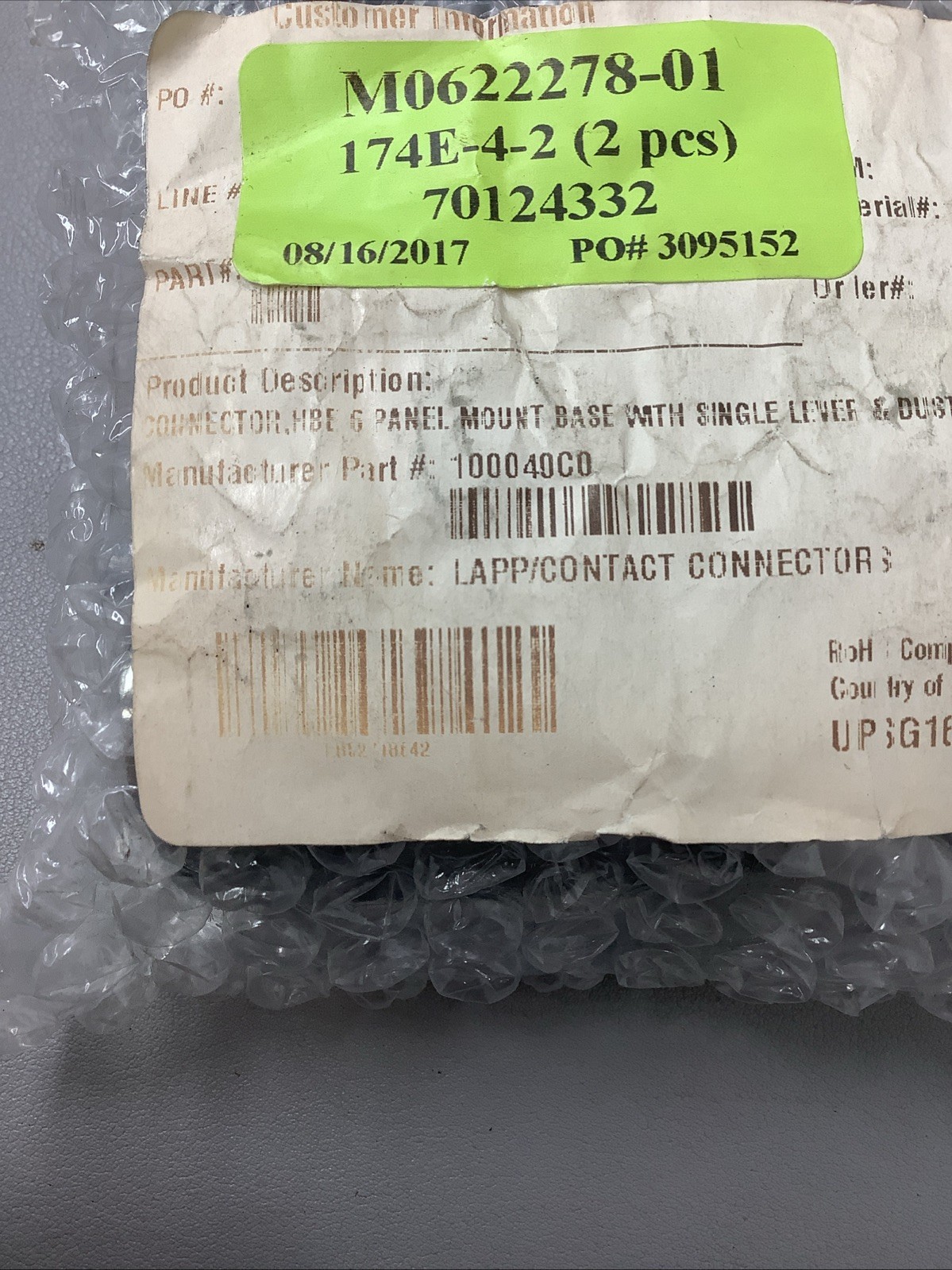Lot of 2 Lapp Enclosures 100040C0 EPIC HB 6 Panel Mount Base (b664)