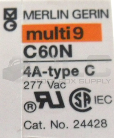 LOT OF 3 MERLIN GERIN C60N 4A-TYPE C CIRCUIT BREAKER 277VAC