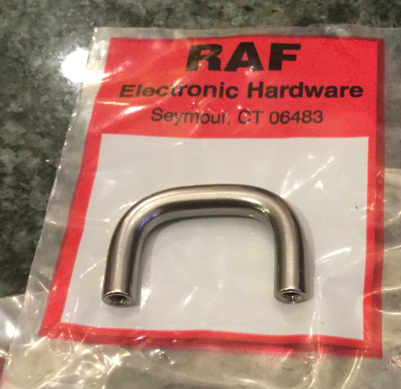4 pieces RAF electronics stainless rectangle loop handle pull 1 1/2 x 1 high