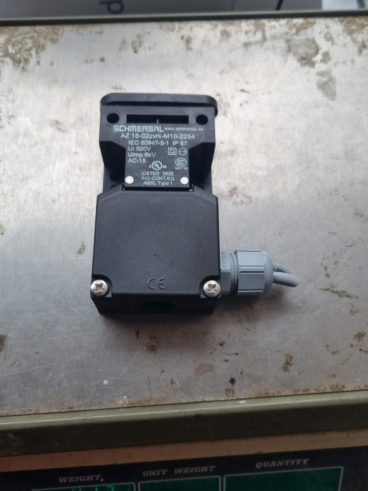 SCHMERSAL AZ16-02ZVRK-M16-2254 INTERLOCK SWITCH (IN23S1B3)