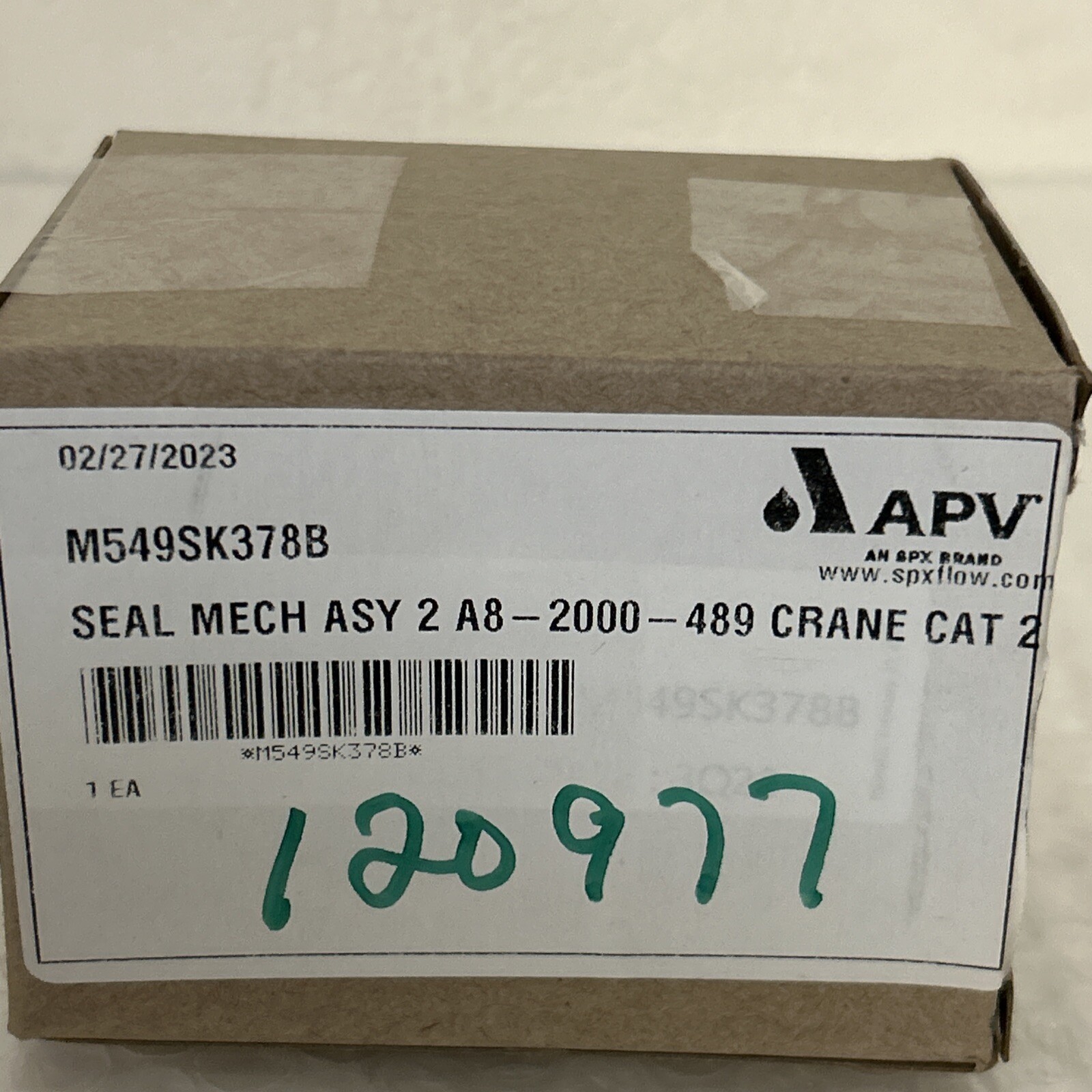 NEW OPEN BOX – Genuine APV M549SK378B Seal Mech Assy. 2 A8-2000-489 Crane Cat 2