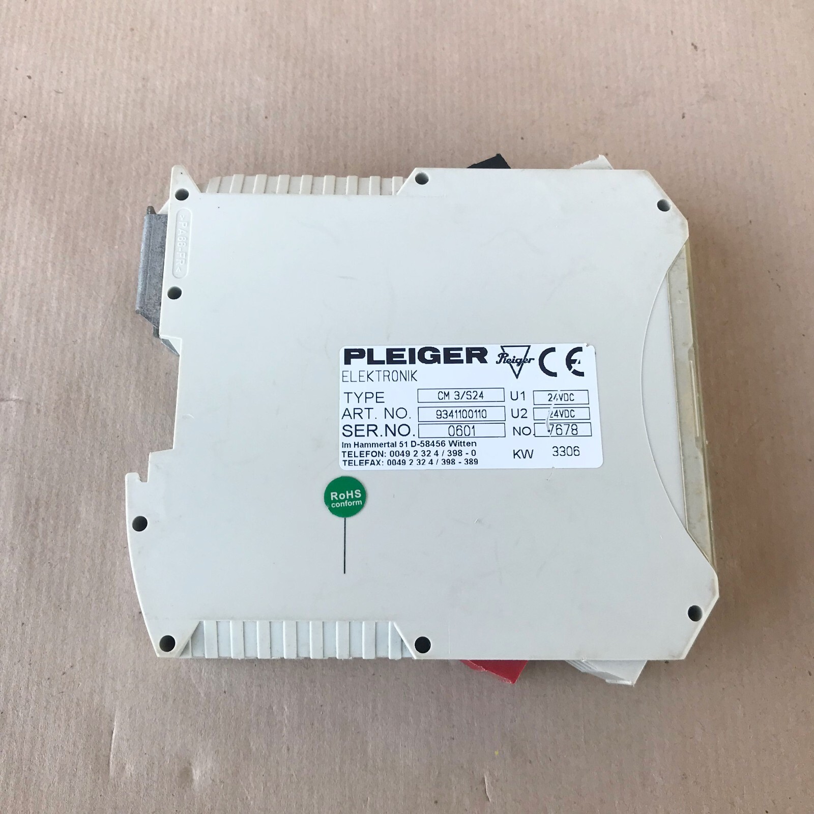 Pleiger CM3/S24 EHS Control Module 9341100110
