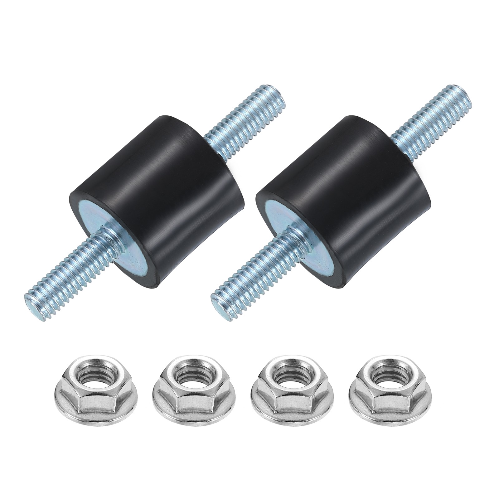 2Pcs M6 x 18mm Rubber Mounts, 20 x 20mm Rubber Vibration Isolator with Nuts