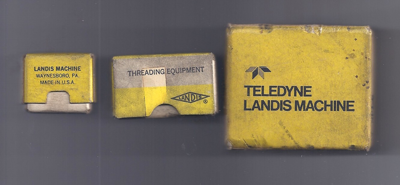 Set of 3 TELEDYNE LANDIS MACHINE TREADING  3″, 2″ and 1 1/4.  NEW,  NOS.