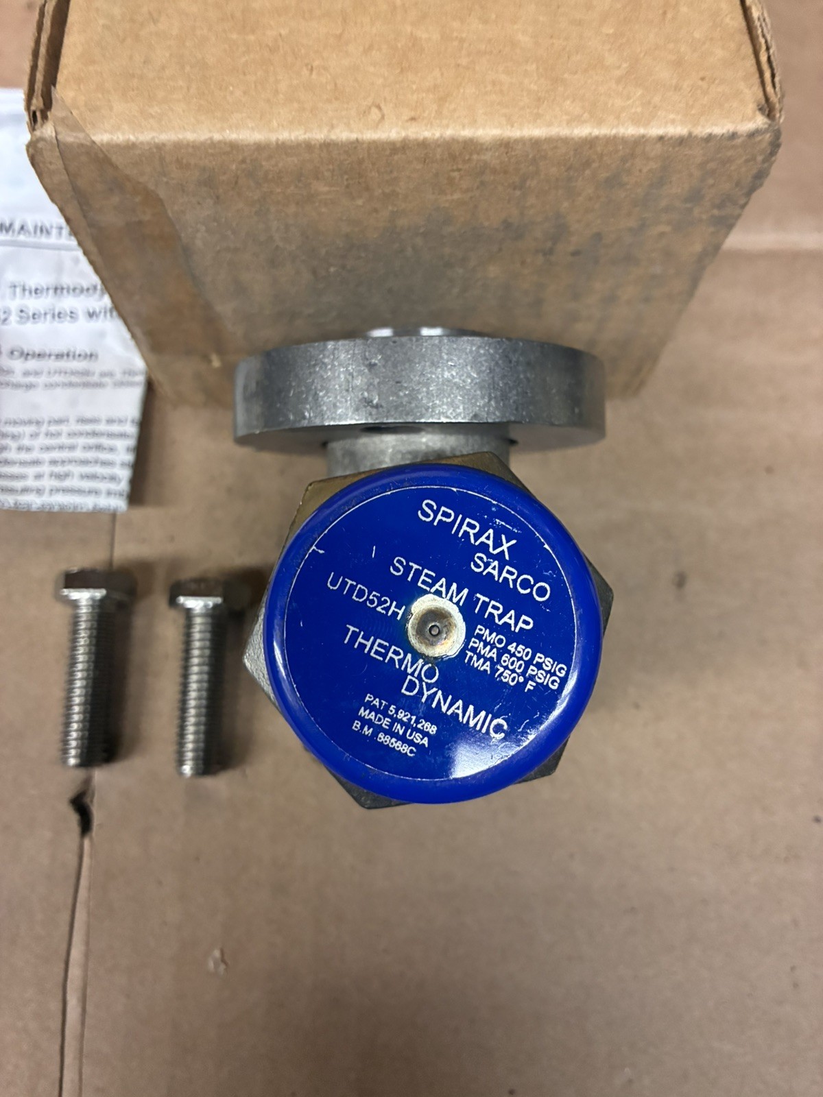 Spirax Sarco 68568C UTD52H Universal High Capacity Thermo-Dynamic Steam Trap