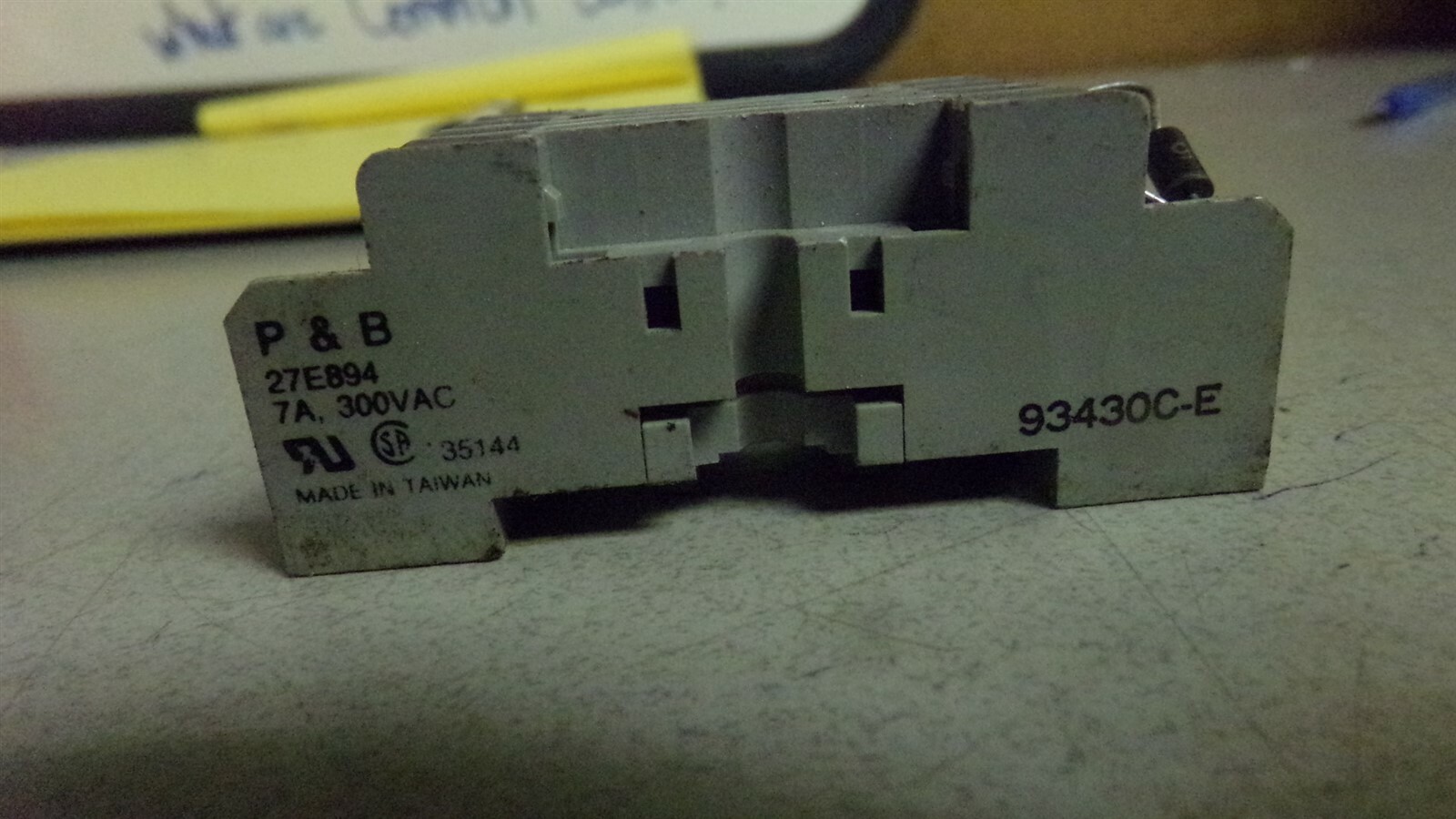 Potter & Brumfield 27E894 35144 93430C-E 7A 300VAC Relay Socket *FREE SHIPPING*