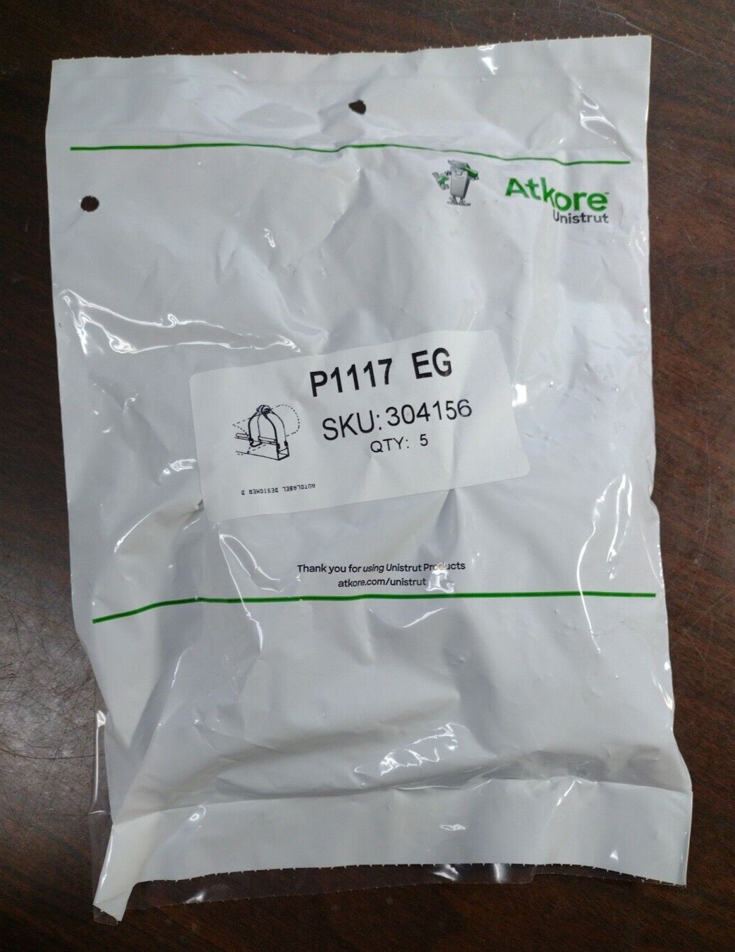 UNISTRUT P1117 EG ATKORE PIPE CLAMP FOR 2″ PIPE ELECTRO GALV NEW BOX OF 50 EACH