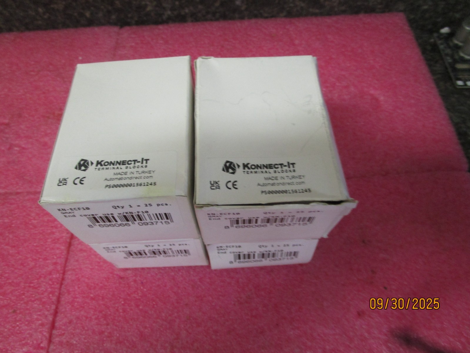 Qty (100) Automation Direct Konnect-IT End Cover Use w/KN-F10 Gray # KN-ECF10