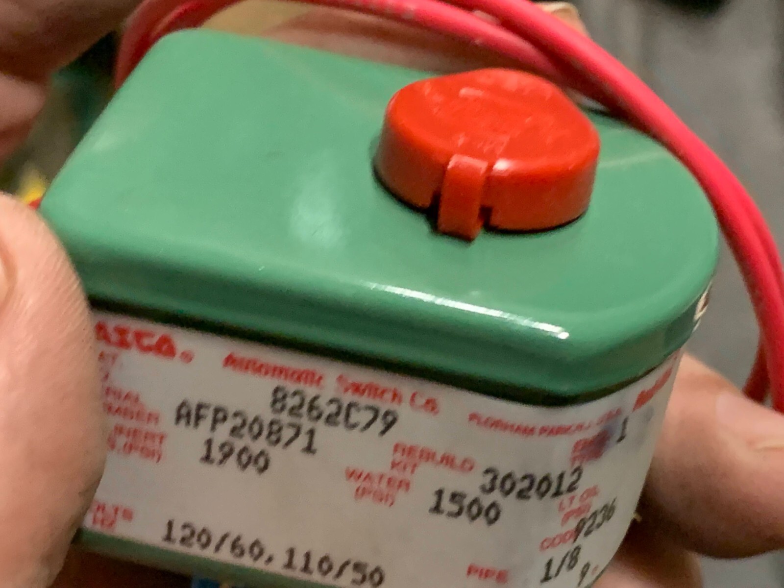 ASCO Red-Hat Valve 120V-60Hz 110V-50Hz 1/8″ Pipe P/N 8262C79